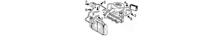 Circuit de refroidissement FIESTA 1.1 moteurs BL 1989 Circuit de refroidissement FIESTA 1.1 moteurs BL 1989
