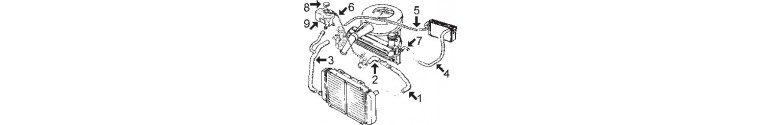 Circuit de refroidissement FIESTA 1.6 Diesel 1984-1988 Circuit de refroidissement FIESTA 1.6 Diesel 1984-1988