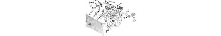 Circuit de refroidissement COURIER 1.25 moteur essence ZETEC-16v Circuit de refroidissement COURIER 1.25 moteur essence ZETEC-16v